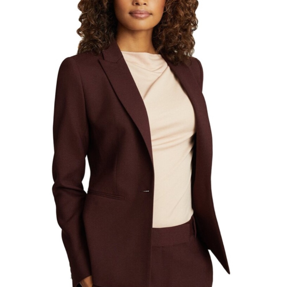 Reiss, Black Freya Wool-Blend Blazer